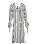 LIS BONNE ATELIER The Striped Trenchcoat - Black / White UK M - Reliked