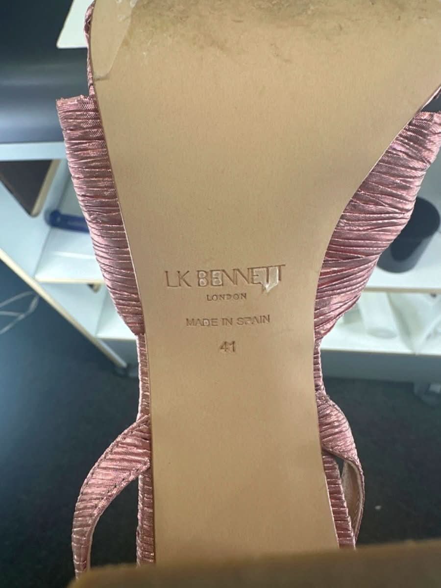 LK Bennett Pink Eliana High Heel Sandals 41 UK 8 - Reliked