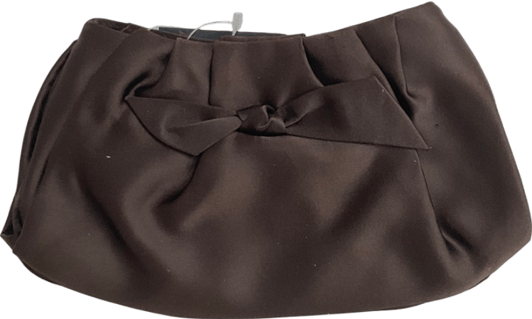 L.K.Bennett Brown Leather Bow Tie Purse - Reliked