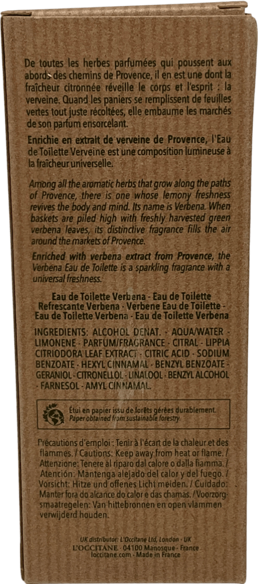 Loccitane L'occitane Verbena Vereine 100ml - Reliked