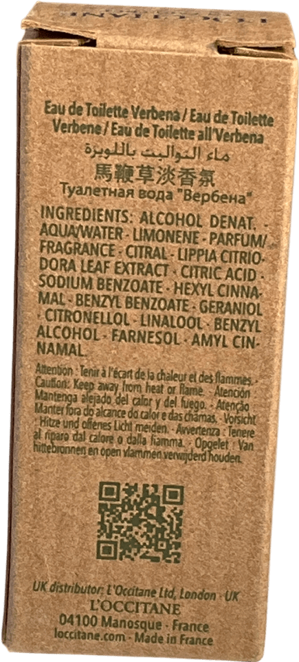 Loccitane Verbena Eau De Toilette (mini) 7.5ml - Reliked