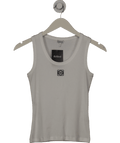 Loewe Anagram White Ribbed Tank Top In Cotton UK XS - Reliked