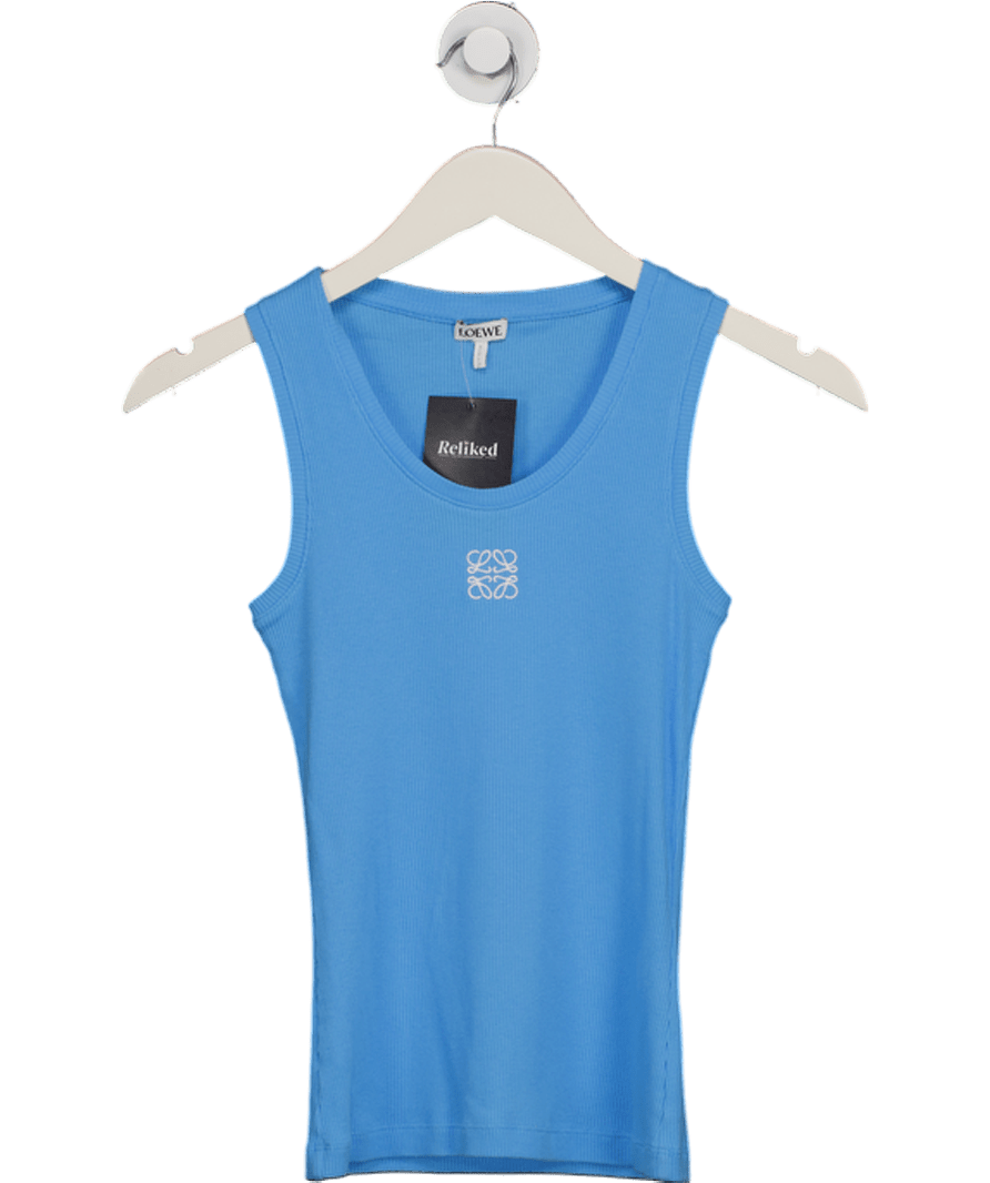 Loewe Blue Anagram - embroidery Rib Tank Top UK XS - Reliked