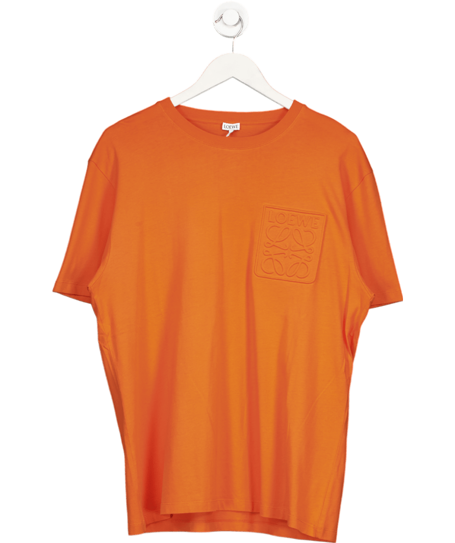 Loewe Orange Debossed Anagram T-shirt UK L - Reliked