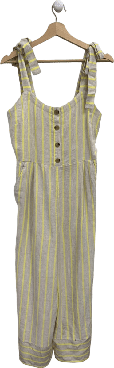 Loft Yellow Stripe Jumpsuit UK S - Reliked