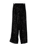 Long Tall Sally Tall Black Sequin Wide Leg Trousers UK 8 - Reliked