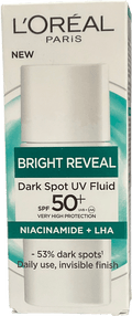 loreal Bright Reveal Dark Spot Uv Fluid Spf 50+ Niacinamide 50ml - Reliked