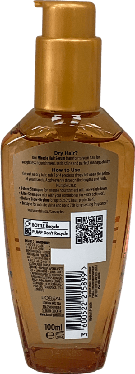 loreal Elvive Extraordinary Oil 100ml - Reliked