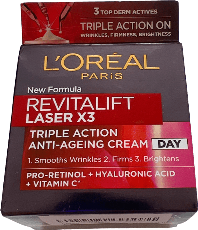 L'Oreal Paris Revitalift Laser X3 Triple Action Anti - Ageing Cream Day 50ml - Reliked