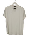Loro Piana Ivory White Silk / Cotton Blend Levo T-shirt UK L - Reliked