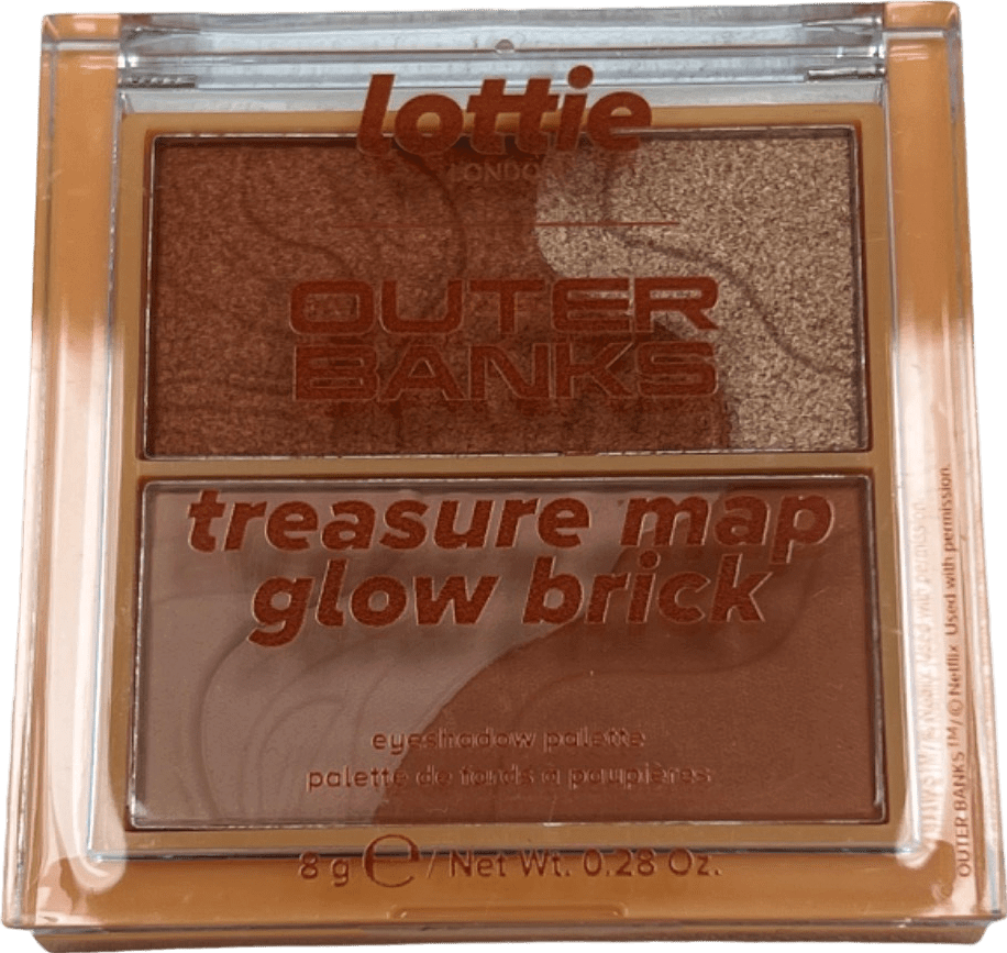 Lottie London Outer Banks Treasure Map Glow Brick Eyeshadow Palette 8g - Reliked