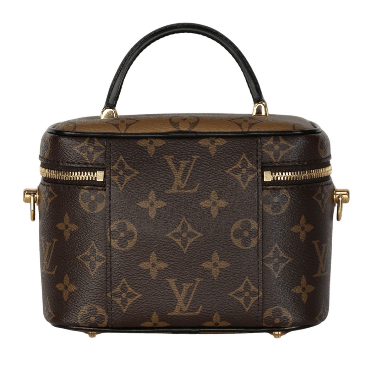 Louis Vuitton Brown Monogram Reverse Canvas Vanity Chain Pouch Bag - Reliked