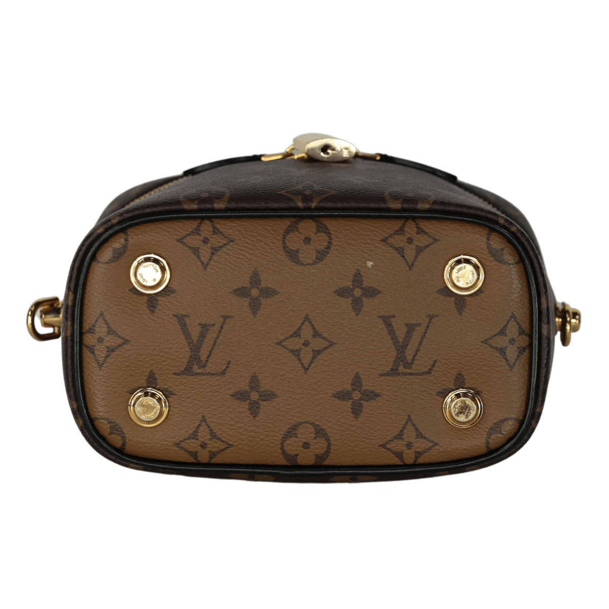 Louis Vuitton Brown Monogram Reverse Canvas Vanity Chain Pouch Bag - Reliked
