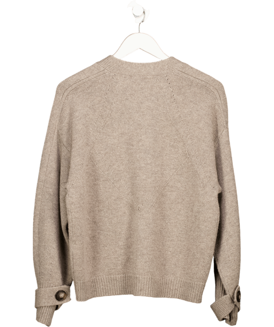 Loulou Studio Beige Tiberine Wool And Cashmere - blend Cardigan UK L - Reliked