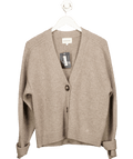 Loulou Studio Beige Tiberine Wool And Cashmere - blend Cardigan UK L - Reliked