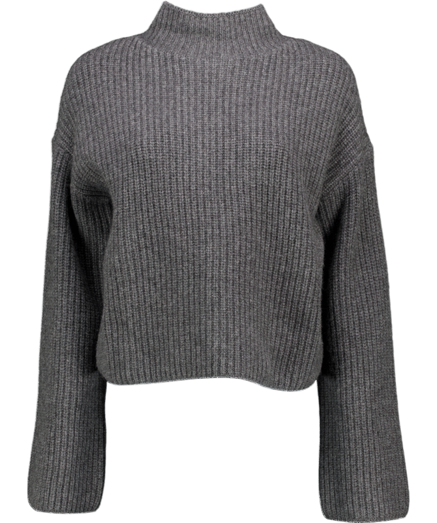 Loulou Studio Grey Faro Ribbed - knit 100% Cashmere Jumper UK XS - Reliked