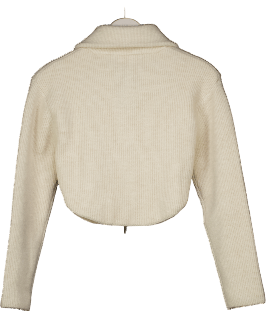 Lounge Apparel Cream Structured Knitted Jacket UK S - Reliked