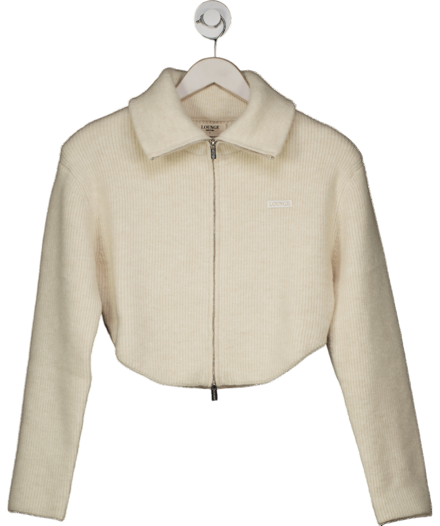 Lounge Apparel Cream Structured Knitted Jacket UK S - Reliked