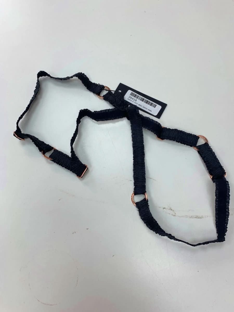 Lounge Black Gia Embroidered Sheer Corset Bodysuit XS - Reliked