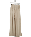 lounge Cream Linen Blend Wide - leg Trousers UK 6 - Reliked