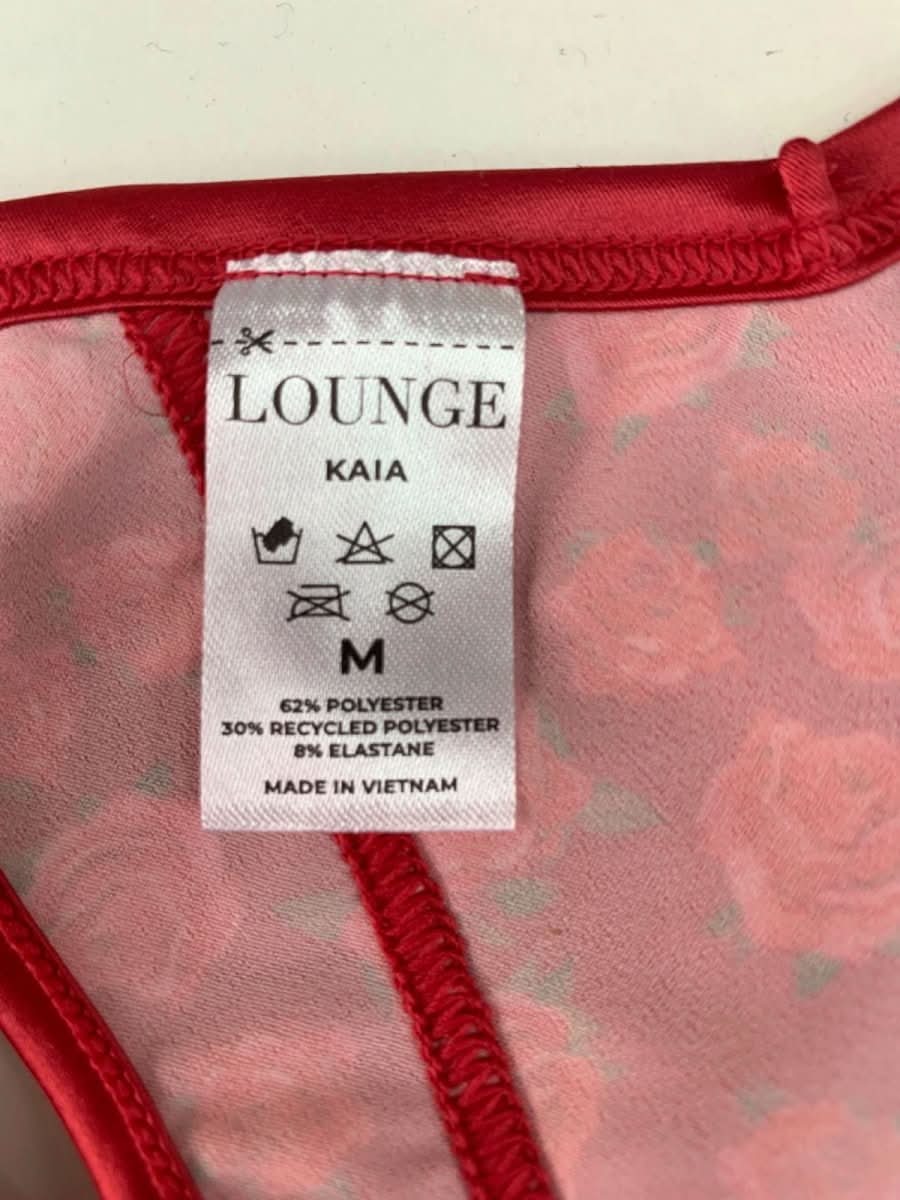Lounge Red KAIA Floral Bodysuit with Suspenders XS, M - Reliked