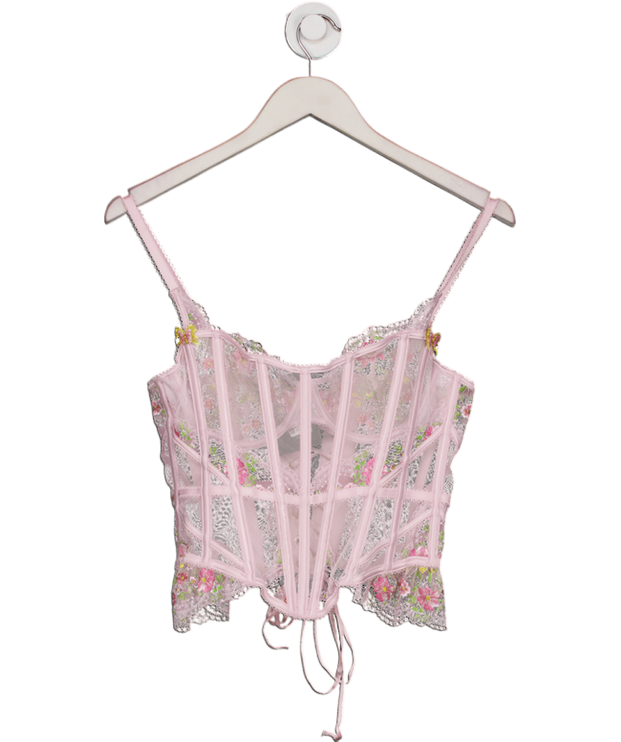 Lounge Underwear Pink Elodie Corset UK S - Reliked