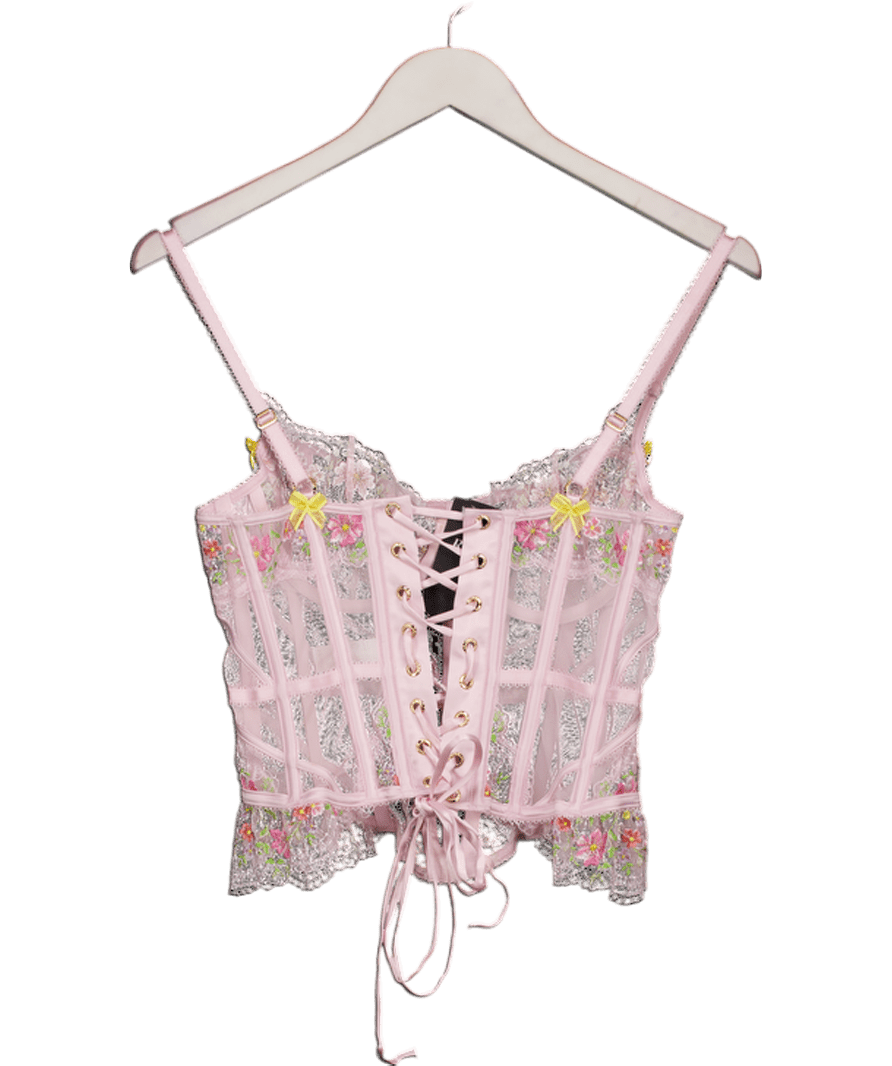 Lounge Underwear Pink Elodie Corset UK S - Reliked