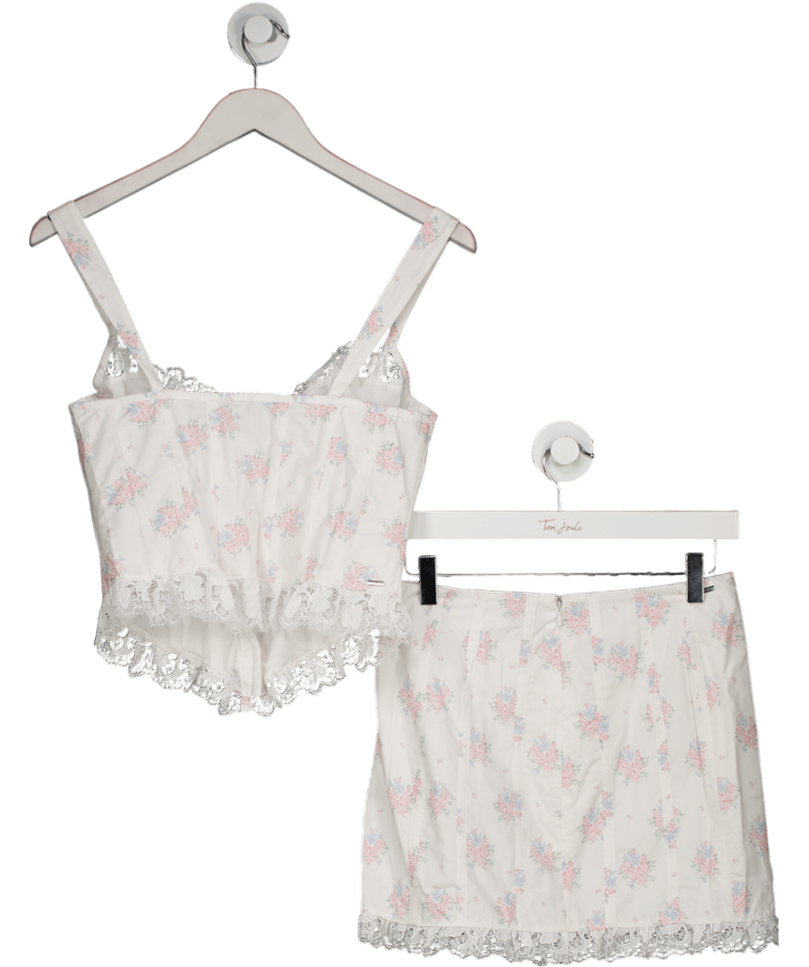 Lounge White Josephine Corset Top And Skirt UK 8 - Reliked