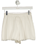 Lounge White Pointelle Pyjama Shorts UK XS - Reliked