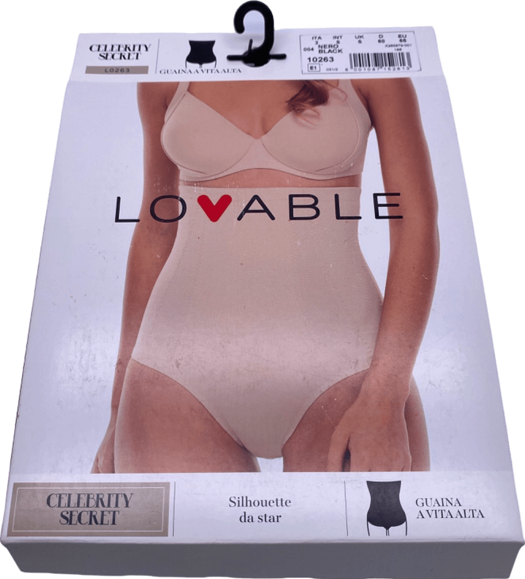 Lovable Black Celebrity Secret High Waist Girdle UK S - Reliked