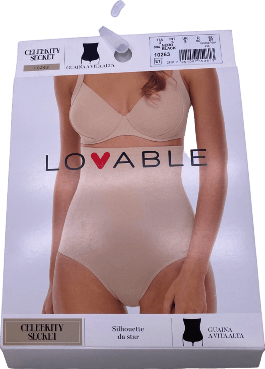 Lovable Black Celebrity Secret High Waist Girdle UK S - Reliked