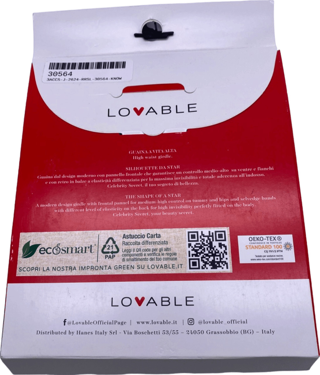 Lovable Black Celebrity Secret High Waist Girdle UK S - Reliked