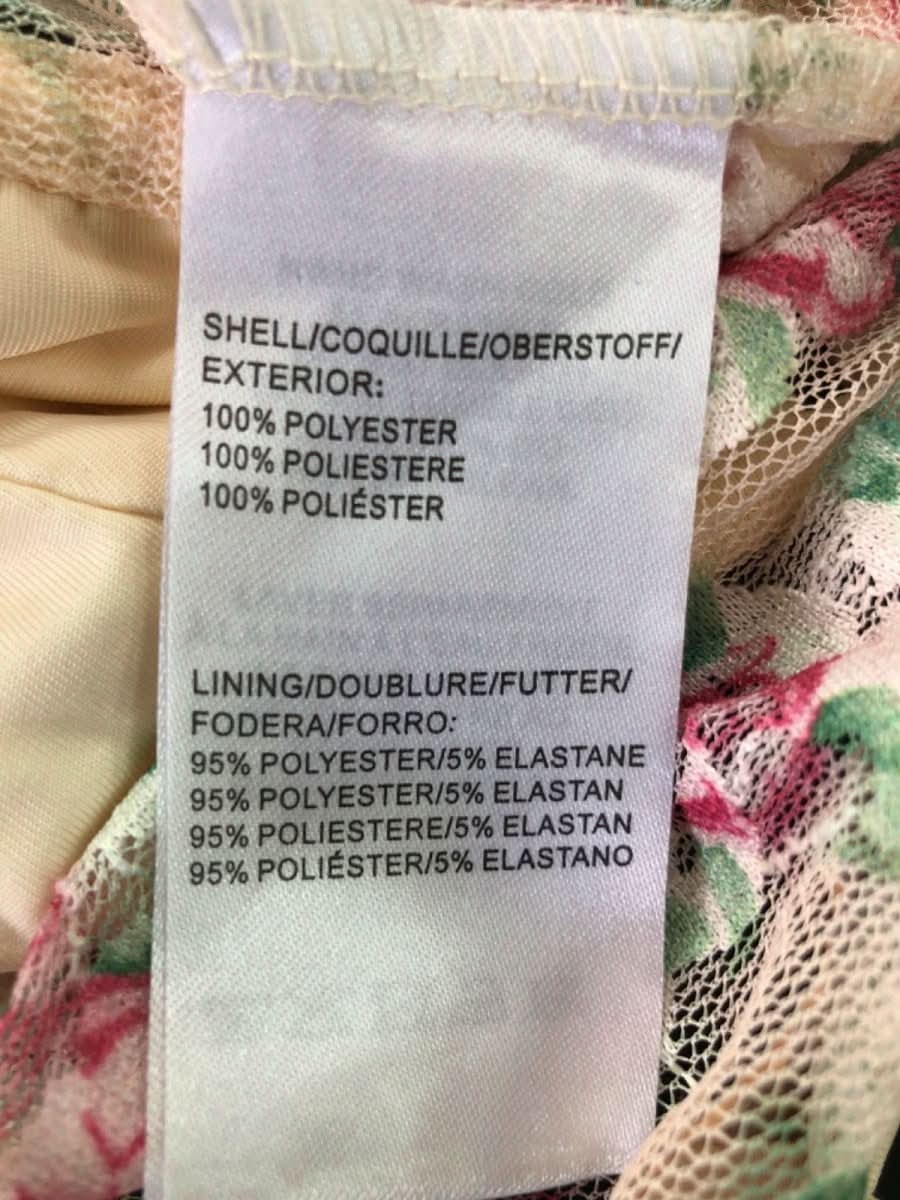 Love Triangle Beige Floral Bodysuit UK S - Reliked