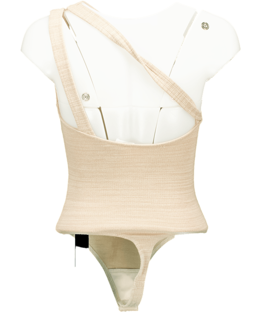 Lovers and Friends Beige High Neck Bodysuit UK XXS - Reliked