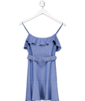 Lovers and Friends Blue Belted Peplum Hem Mini Dress UK XS - Reliked