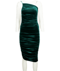 Lovers and Friends Rich Green Velvet Milwood Midi Dress UK XS - Reliked
