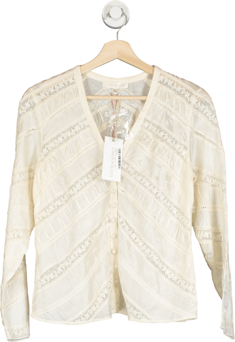 LoveShackFancy Antique White Tandra Top UK XS - Reliked