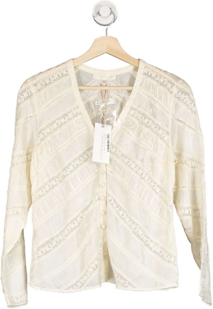 LoveShackFancy Antique White Tandra Top UK XS - Reliked