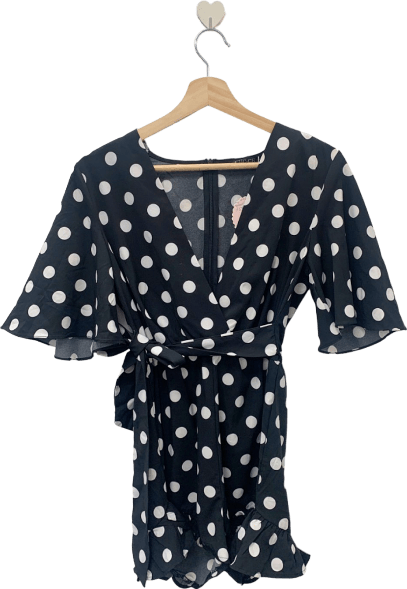 Luc & Ce Black Polka Dot Play Suit S - Reliked