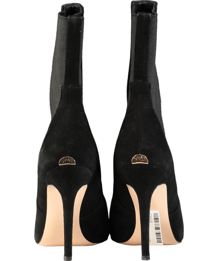 Lui Jo Black Suede Heeled Ankle Boots UK 6 EU 39 👠 - Reliked