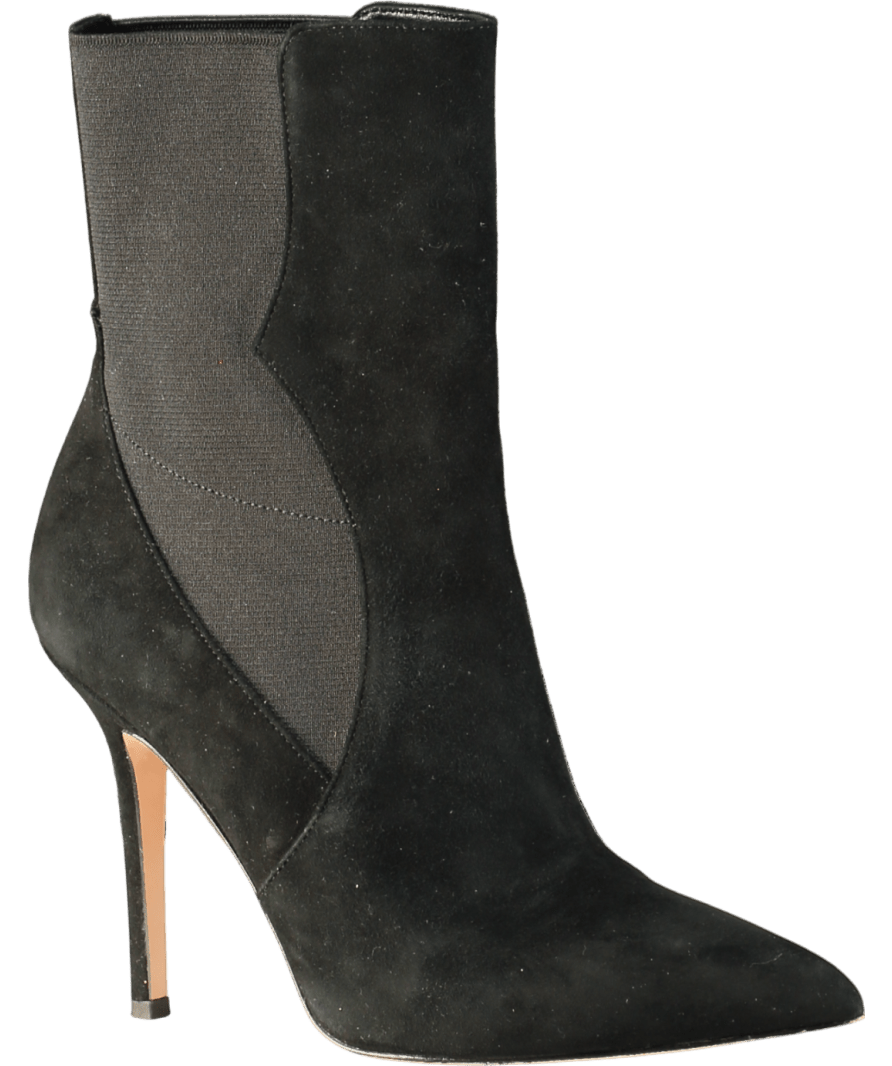 Lui Jo Black Suede Heeled Ankle Boots UK 6 EU 39 👠 - Reliked