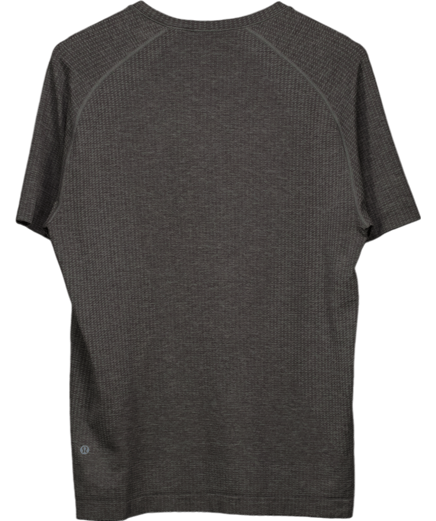 Lululemon Black Metal Vent Tech Short - sleeve Shirt UK M - Reliked