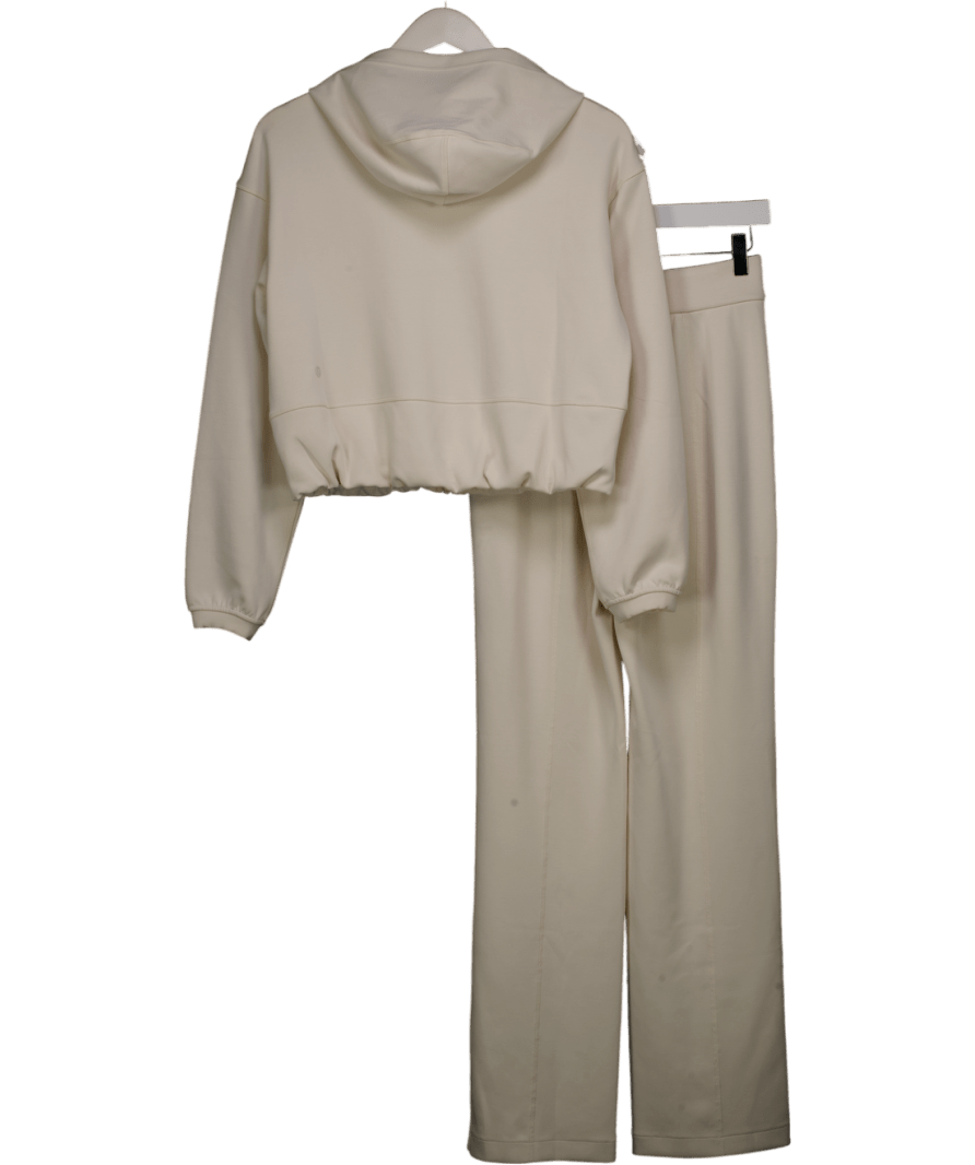 Lululemon Cream Softstreme Full - zip Hoodie And Joggers UK 6 - Reliked