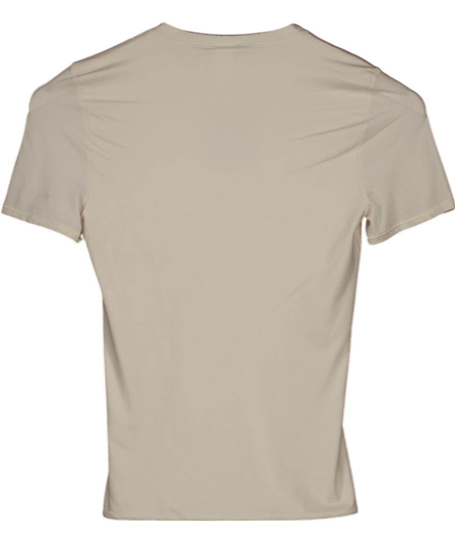 Lululemon Cream Ultra - soft Nulu Hip - length Crewneck Shirt UK XS - Reliked
