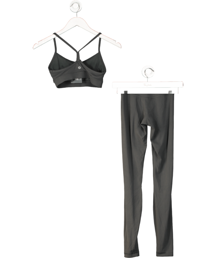 Lululemon Grey Sports Bra And Leggings UK XS - Reliked