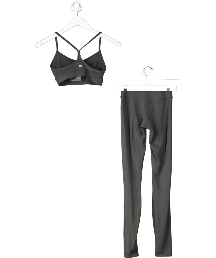 Lululemon Grey Sports Bra And Leggings UK XS - Reliked
