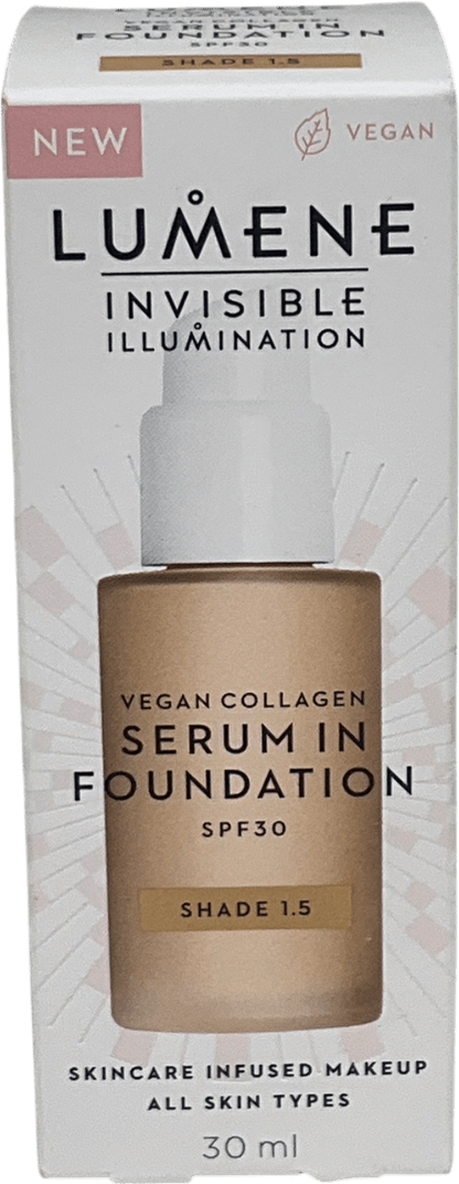 Lumene Invisible Illumination Vegan Collagen Serum In Foundation Spf 30 1.5 30ml - Reliked