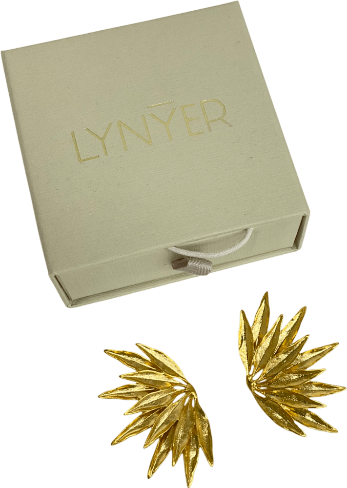 Lynyer Metallic Dahlia Earrings - Reliked