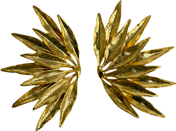Lynyer Metallic Dahlia Earrings - Reliked
