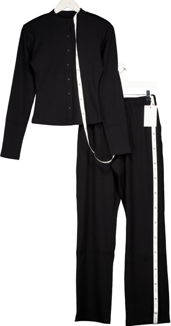 MAEBE Black Awayday Pleated Top And Trouser Set UK S - Reliked